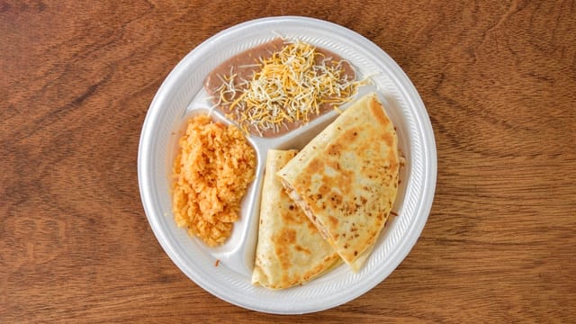 #3 Cheese Quesadilla Kids Meal.