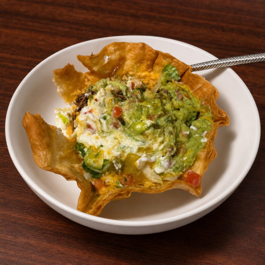Shredded Beef Taco Salad.