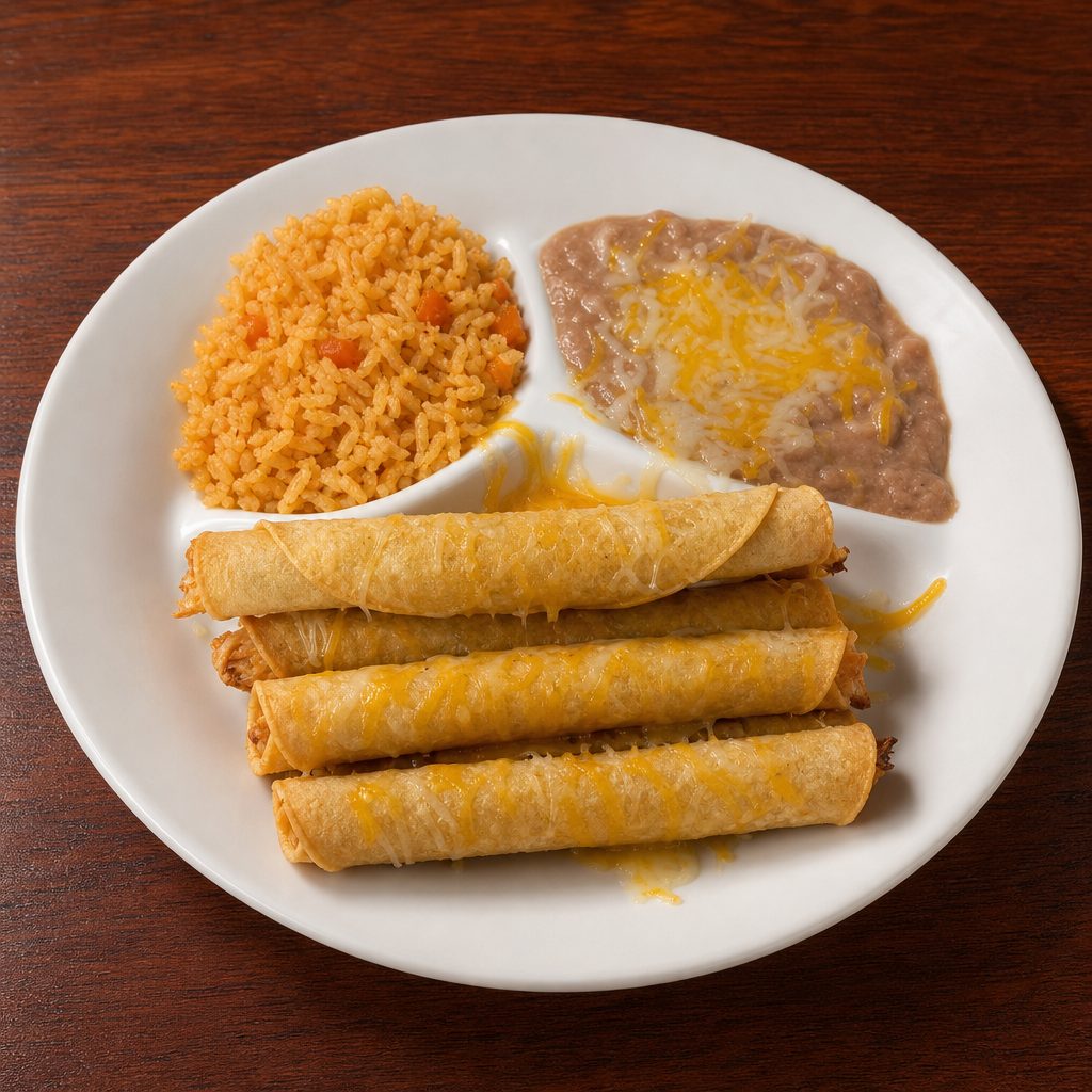 #7 Five Rolled Tacos.