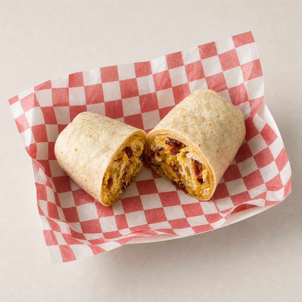 Potato Egg & Cheese Breakfast Burrito.